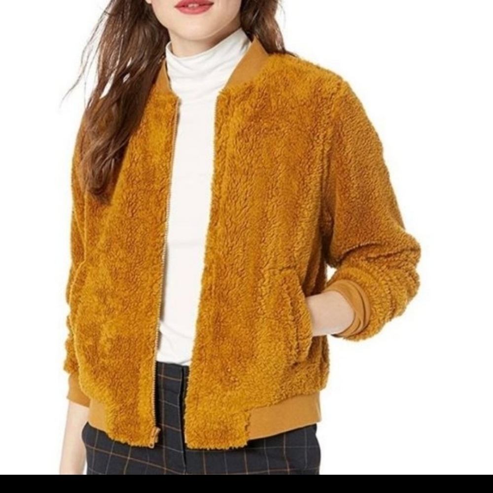 J. Crew Mercantile Size Medium Teddy Bomber Jacket